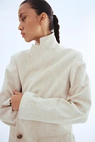 Linen-Blend Blazer