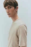 Slim-Fit Ribbed T-Shirt