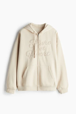 Veste Grande Taille à glissière avec capuchon