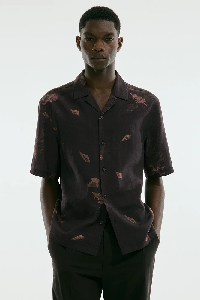Chemise classique en lyocell mélangé