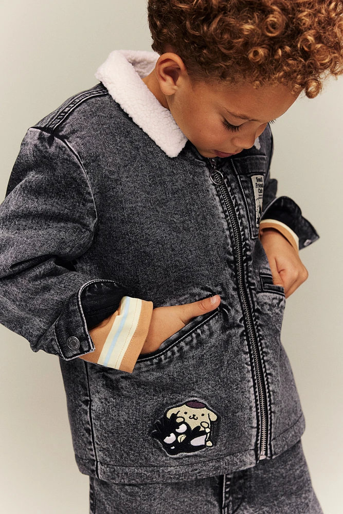 Teddy-Fleece-Lined Denim Jacket