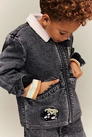 Teddy-Fleece-Lined Denim Jacket