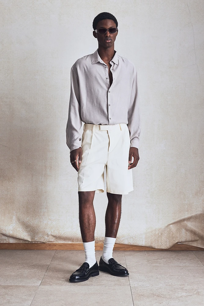 Relaxed-Fit Twill Bermuda Shorts