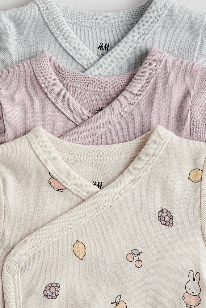 3-Pack Cotton Wrapover Bodysuits