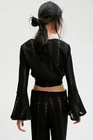 Lace Jersey Pants