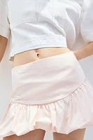 Bubble-Hem Mini Skirt