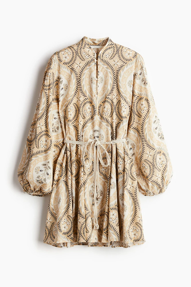 Dress with Macramé Belt