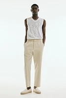 Relaxed-Fit Wool-Blend Twill Pants