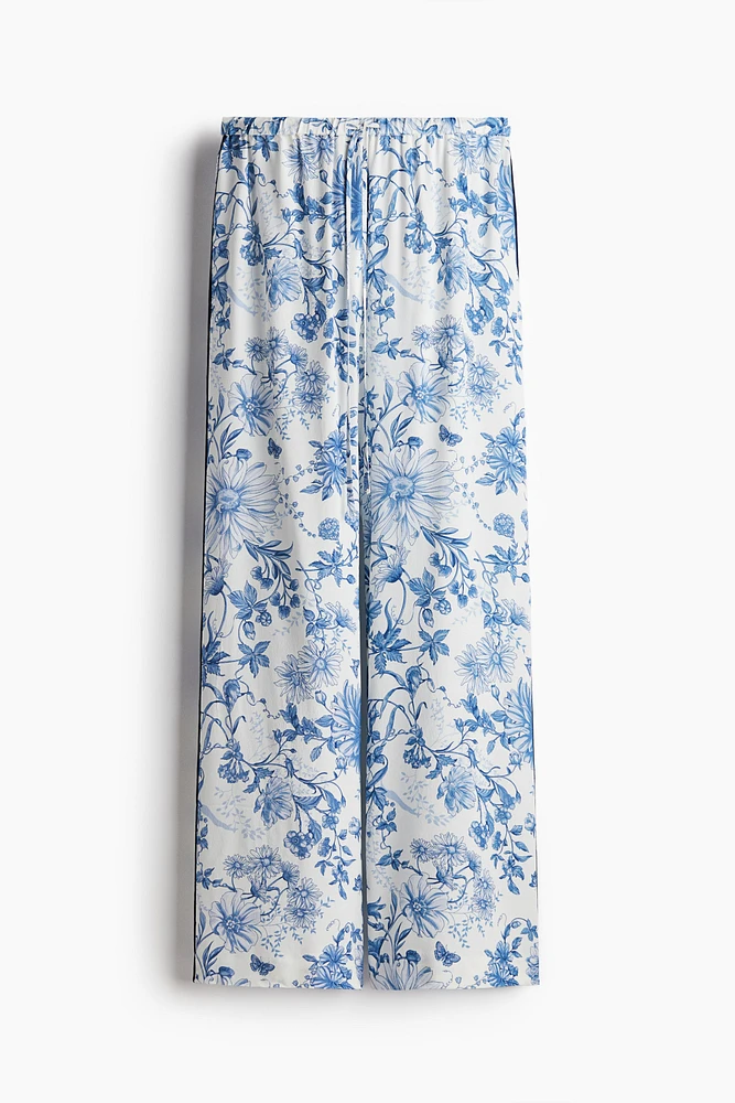 Crêpe Pants with Drawstring