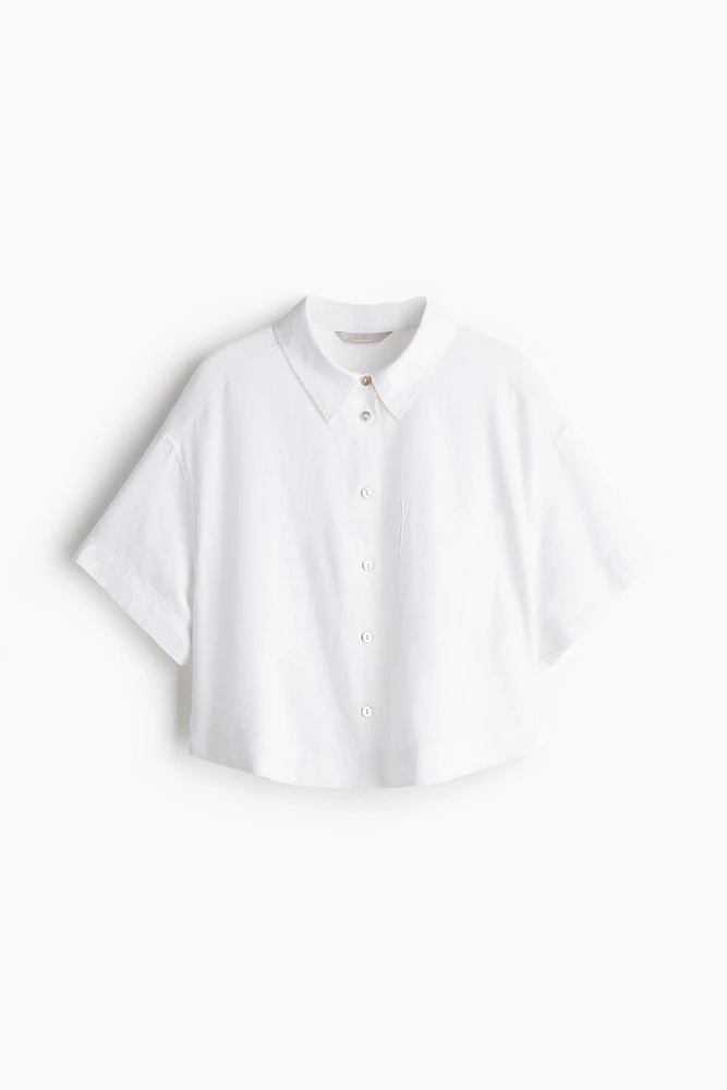 Linen-Blend Shirt