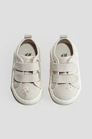 Embroidered-Detail Canvas Sneakers