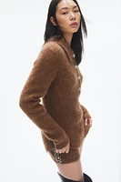 Mohair-Blend Sweater with Collar