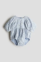 Eyelet Embroidered Romper Suit