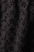 High-Waist Eyelet-Embroidered Shorts