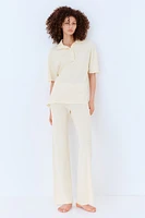 Pointelle-Knit Polo Shirt