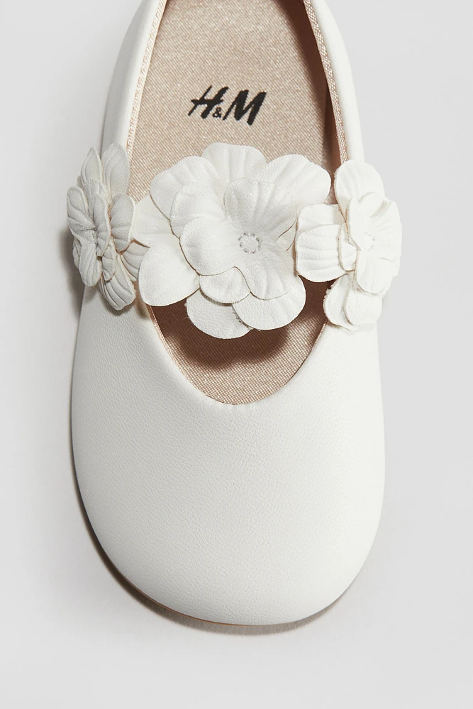 Appliquéd Ballet Flats