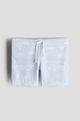 Patterned Swim Trunks