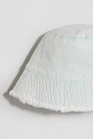 Frayed-Edge Denim Bucket Hat