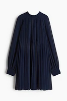 Pleated Chiffon Dress
