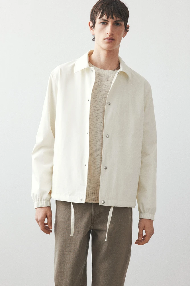 Regular Fit Canvas Coach Jacket
