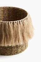 Tasseled Seagrass Storage Basket