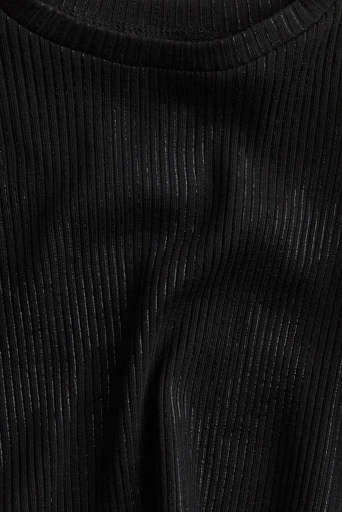 Flared-Sleeve Jersey Top