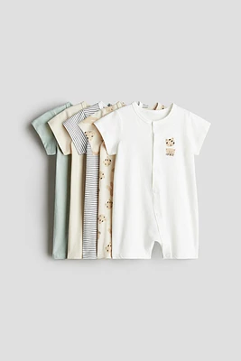 5-pack Cotton Pajama Jumpsuits