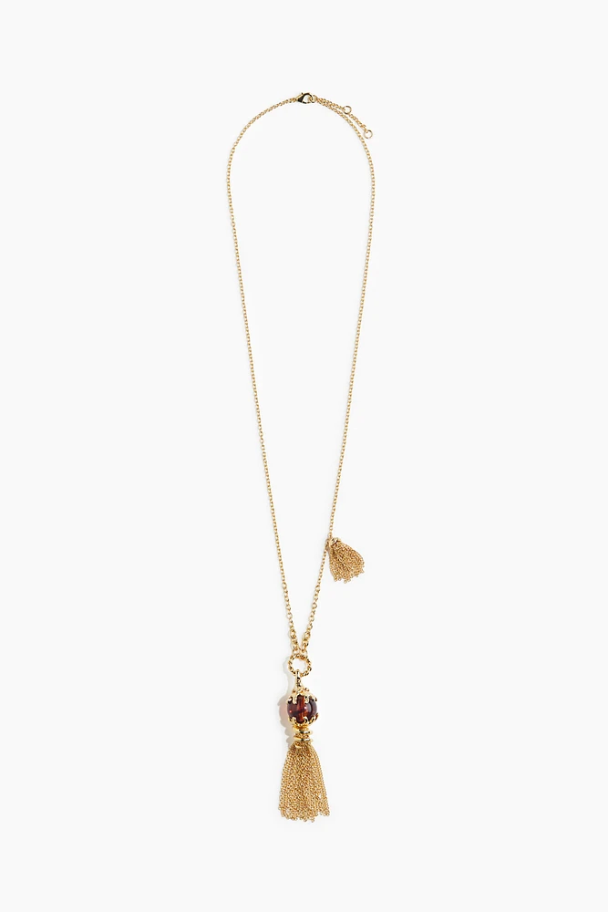 Tasseled-Pendant Necklace