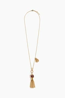 Tasseled-Pendant Necklace