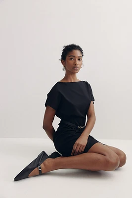 Belted Twill Dress