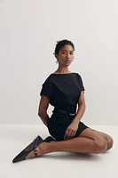 Belted Twill Dress