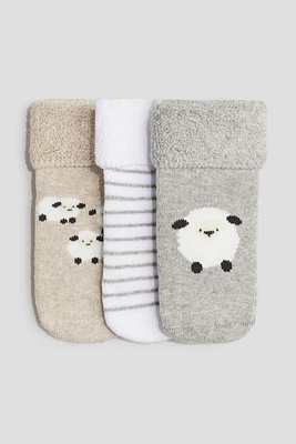 Lot de 3 paires chaussettes en bouclette