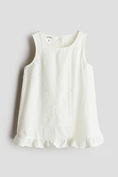 Embroidery-Detail Cotton Dress
