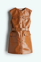 Coated Cargo Dress