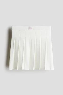 Jupe plissée en fin tricot