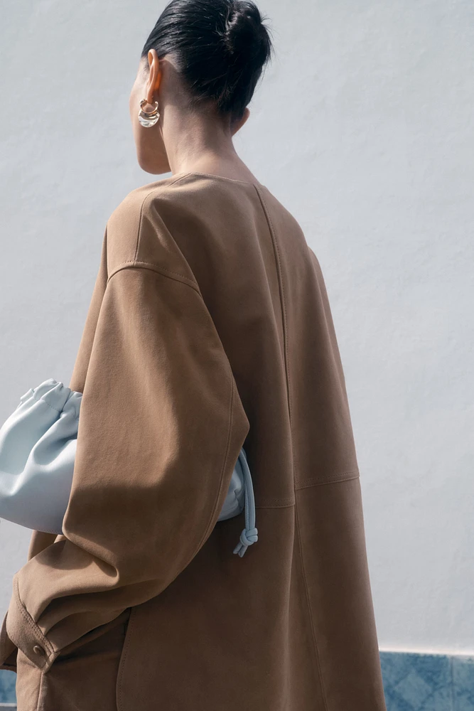 Blouse à enfiler en daim