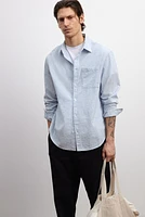Loose-Fit Seersucker Shirt