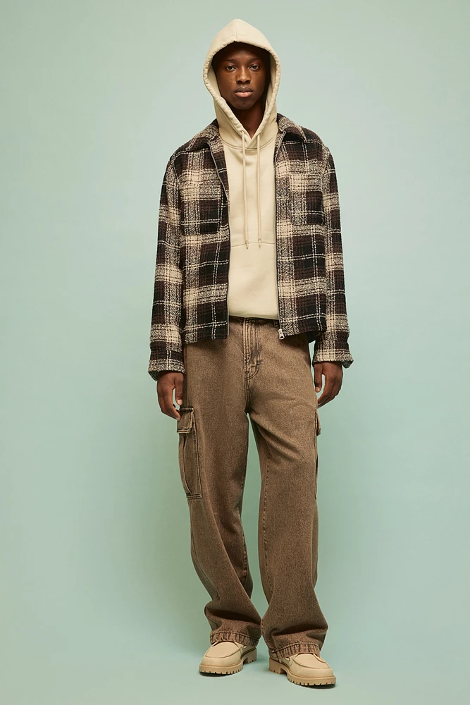 Regular Fit Overshirt with Zipper