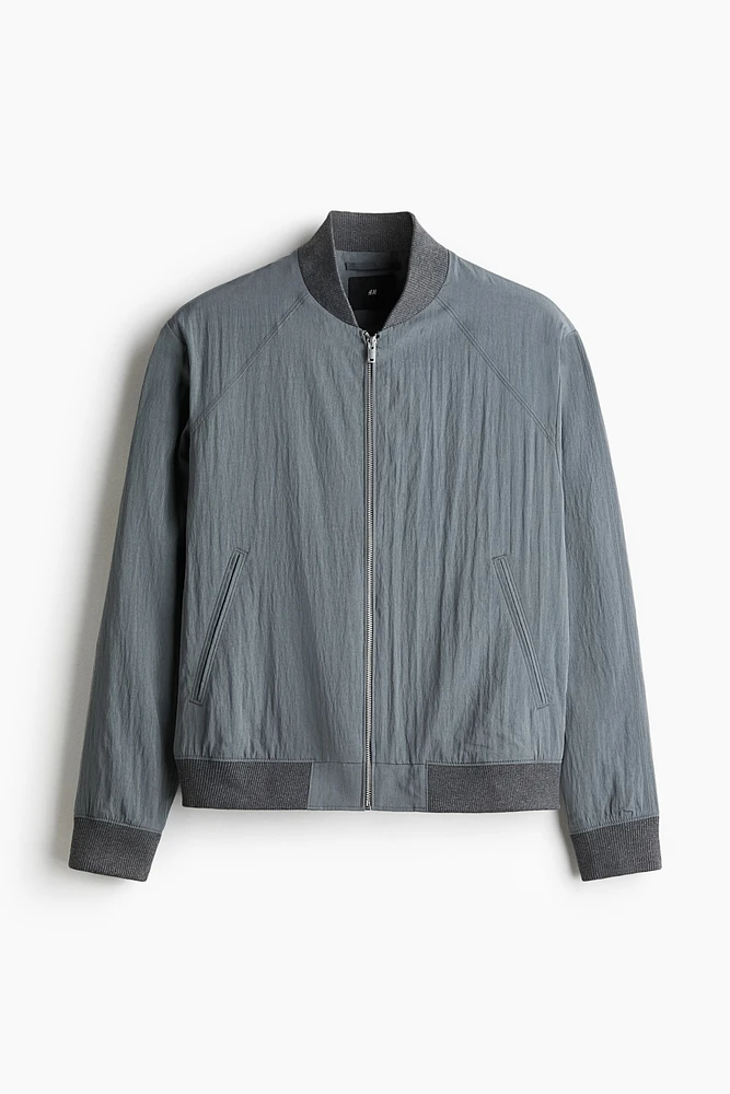Regular-Fit Lyocell-Blend Bomber Jacket
