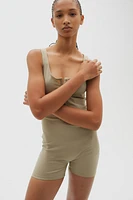 Button-Placket Unitard
