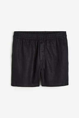 Regular Fit Linen Shorts