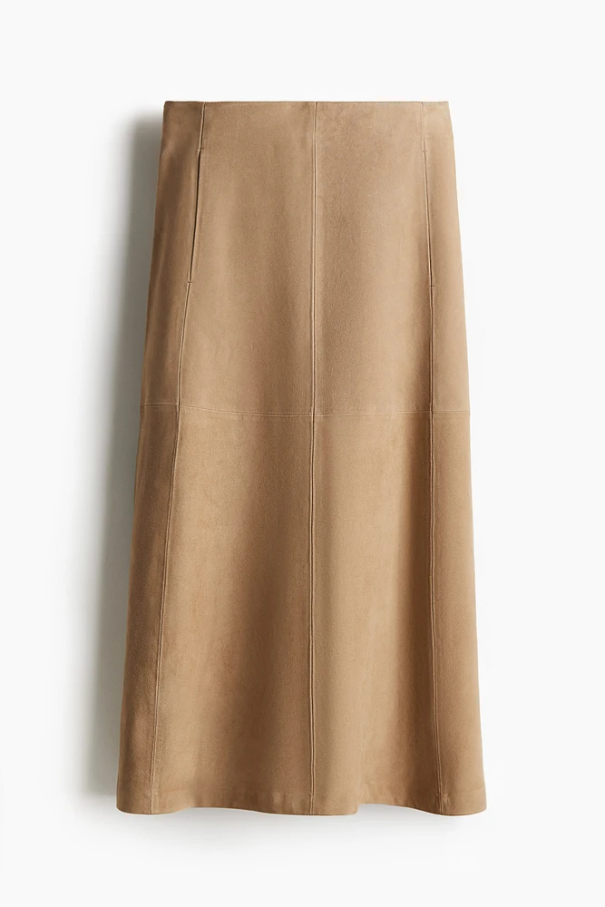 A-Line Suede Skirt