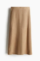 A-Line Suede Skirt