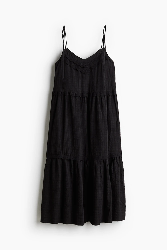 Dress with Tie Shoulder Straps