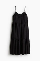 Dress with Tie Shoulder Straps