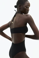 Padded-Cup High-Leg Swimsuit