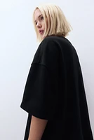 Oversized Short-Sleeved Sweatshirt