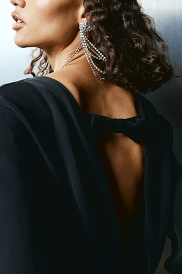 Longues boucles d'oreilles à strass