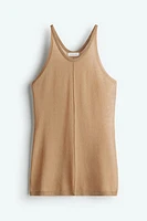 Sheer-Knit Tank Top