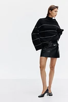 Wool-Blend Mock-Turtleneck Sweater
